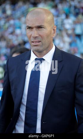 Barcelona, UK. 21. August 2016. San Sebastian, Spanien. 21. August 2016. Zizedine Zidane Trainer gegen Real Sociedad in der BBVA Liga-Partie zwischen Real Sociedad und Real Madrid Estadio Anoeta in San Sebastien Credit: Laurent Lairys/Agence Locevaphotos/Alamy Live News Stockfoto