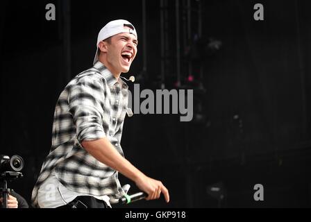 Wantagh, NY, USA. 21. August 2016. TimeFlies Handball live in der Billboard Hot 100 Musikfestival 2016 bei Nikon am Jones Beach Theater am 21. August 2016 in Wantagh, New York. Bildnachweis: Diego Corredor/Medien Punch/Alamy Live-Nachrichten Stockfoto