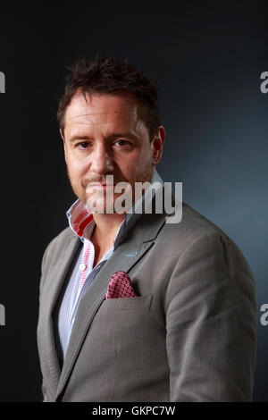 Edinburgh, UK. 22. August 2016. Edinburgh International Book Festival 9. Tag. Edinburgh International Book Festival findet statt in Charlotte Square Gardens. Edinburgh. Abgebildete Jon Holmes. Pako Mera/Alamy Live-Nachrichten Stockfoto