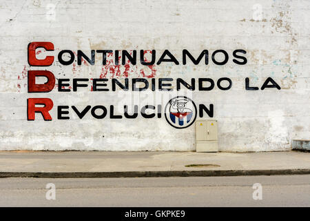 Revolutionäre Wandbild in Havanna, Kuba Stockfoto