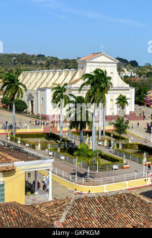 Blick auf den zentralen Platz in Trinidad, Provinz Sancti Spíritus, Kuba Stockfoto