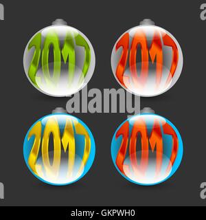 Glückliches neues Jahr 2017 Stock Vektor