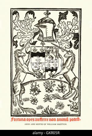 Mittelalterlichen Wappen von William Bretton Stockfoto