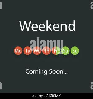 Wochenende in Kürze Illustration Stock Vektor