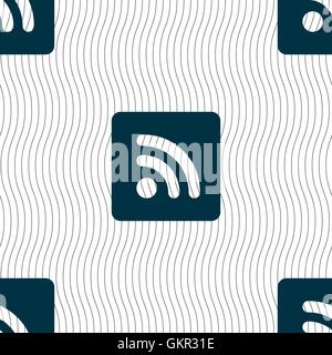 RSS-feed Symbol Zeichen. Nahtlose Muster mit geometrischen Struktur. Vektor Stock Vektor