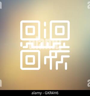 QR Code dünne Liniensymbol Stock Vektor