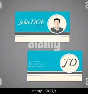 Visitenkarten-Design mit Vorder-und Rückseite Stock Vektor