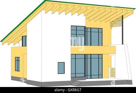 Haus auf weiß Stock Vektor