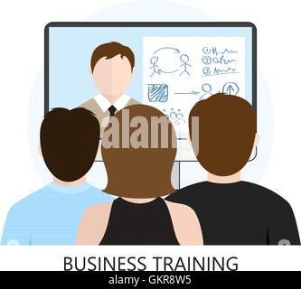 Business Trainings Symbol flaches Design Stock Vektor