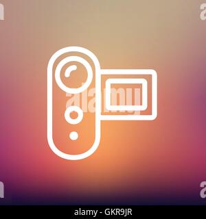 Digitale Videokamera dünne Liniensymbol Stock Vektor