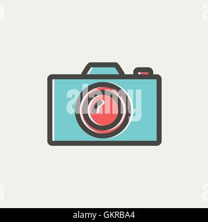 Dünne Linie Kamerasymbol Stock Vektor