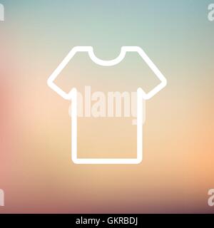 T-Shirt-dünne Linie-Symbol Stock Vektor