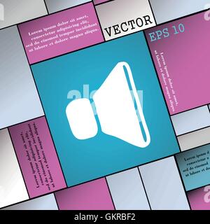 Volume, sound-Symbol Zeichen. Flache Jugendstil für Ihr Design. Vektor Stock Vektor