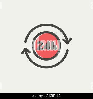 Komfort-Service-dünne Linie-Symbol Stock Vektor