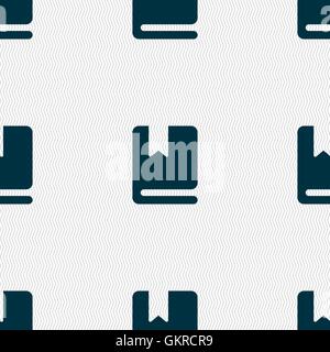 Lesezeichen-Symbol Zeichen. Nahtlose Muster mit geometrischen Struktur. Vektor Stock Vektor