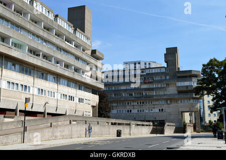 1960er Jahre Architektur Wohnwohnungen in Wyndham Gericht in Southampton Stadtzentrum genommen im Jahr 2016. Stockfoto