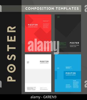 Satz von Poster, Flyer, Broschüre, Layout-Vorlagen Stock Vektor