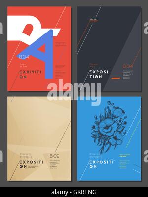Satz von Poster, Flyer, Broschüre, Layout-Vorlagen Stock Vektor