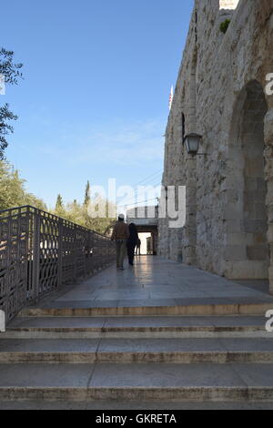 Kirche aller Nationen (Kirche der Agonie) Garten von Gethsemane, Ölberg, Jerusalem, Israel Stockfoto