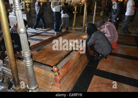 Die Via Dolorosa (lateinisch: "Weg der Trauer," 'Weg des Elends","Weg des Leidens"oder einfach" schmerzhafte Art und Weise, Jerusalem, Israel Stockfoto