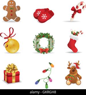 Weihnachts-Icons 02 Stock Vektor