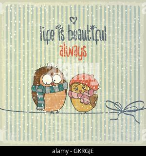 schöne beauteously schönes Leben existieren Existenz leben Leben live-Art-Modell-Design-Projekt blau Stock Vektor