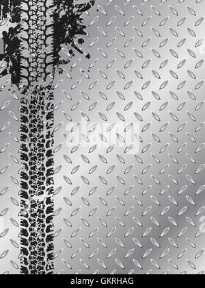 Gefahr industrielle Track metallischen Reifen Reifen Reifen Hintergrund Hintergrund Warnschild signalisieren Gefahr Kunst Stock Vektor