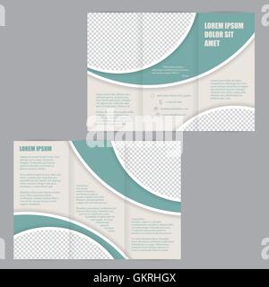 Tri-Fold-Flyer-Broschüre-Design-Vorlage Stock Vektor