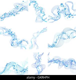 Legen Sie in Wasser Welle Stil abstrakt Stock Vektor