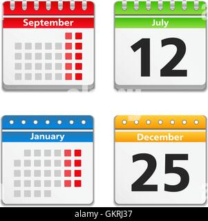 Kalender-Icons Stock Vektor