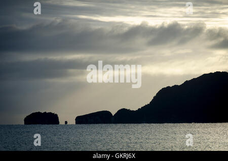 Tata Landzunge, Motu Island und Ngawhiti Island, Pohara Beach, Pohara Beach, Takaka, Tasman District, Südinsel, Neuseeland Stockfoto