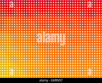 Rote, gelbe und orange Punkte auf weißem Hintergrund. Abstrakte mehrfarbiger Hintergrund mit Farbpunkte. Stock Vektor