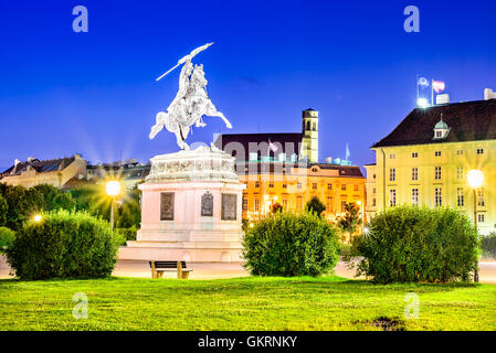 Wien, Österreich. Statue von Erzherzog Karl-Ludwig-John am Heldenplatz, Wien. Stockfoto