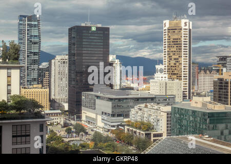 Das Pazifische Einkaufszentrum In der Innenstadt von Vancouver Kanada genommen von The Wall Hotel Stockfoto