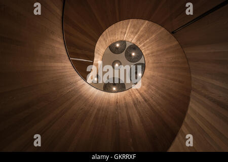 Wendeltreppe im CitizenM Hotel London Bankside, Southwark, London, Vereinigtes Königreich Stockfoto