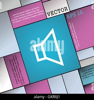 Volume, sound-Symbol Zeichen. Flache Jugendstil für Ihr Design. Vektor Stock Vektor