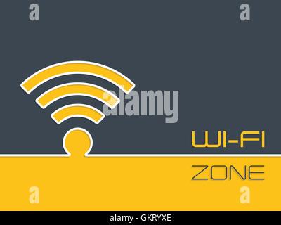 WLAN-Zone Werbung Hintergrund Stock Vektor