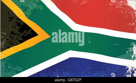 Südafrika-Grunge-Flagge Stock Vektor