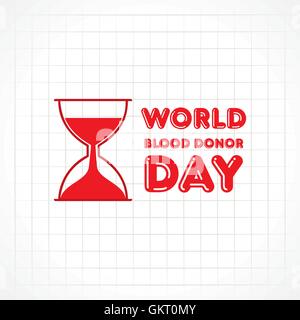 Kreative Welt Blood Donor Day Gruß Lager Vektor Stock Vektor