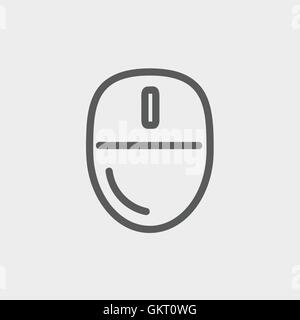 Computer-Maus-dünne Linie-Symbol Stock Vektor