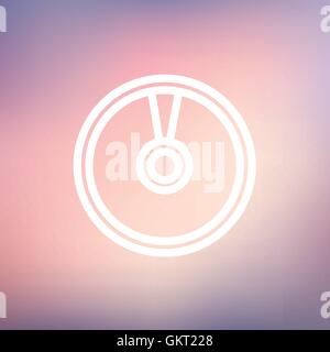 CD- oder DVD-dünne Liniensymbol Stock Vektor