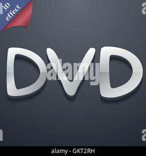 DVD-Symbol Symbol. 3D-Stil. Trendiges, modernes Design mit Platz für Ihren Text vektor Stock Vektor