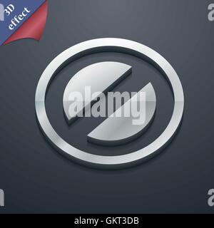 Abbrechen-Symbol Symbol. 3D-Stil. Trendiges, modernes Design mit Platz für Ihren Text vektor Stock Vektor