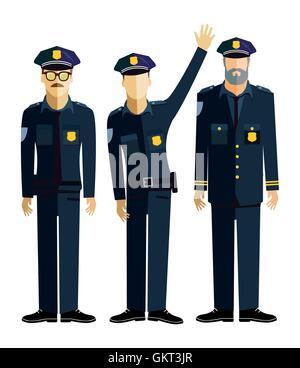 Polizist, Stock Vektor