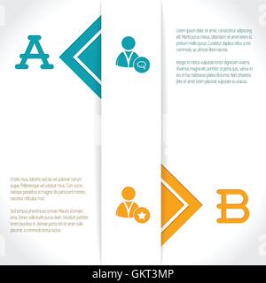 Infografik-Design mit Optionen und deren Beschreibung Stock Vektor