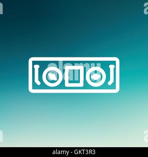 DJ-Konsole-dünne Linie-Ikone Stock Vektor