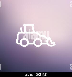 Auto-Kipper-dünne Linie-Symbol Stock Vektor