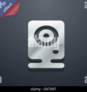 Web-Cam-Symbol-Symbol. 3D-Stil. Trendiges, modernes Design mit Platz für Ihren Text vektor Stock Vektor