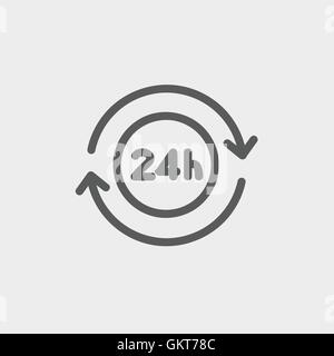 Komfort-Service-dünne Linie-Symbol Stock Vektor