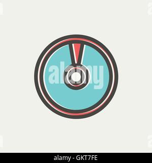 CD- oder DVD-dünne Liniensymbol Stock Vektor